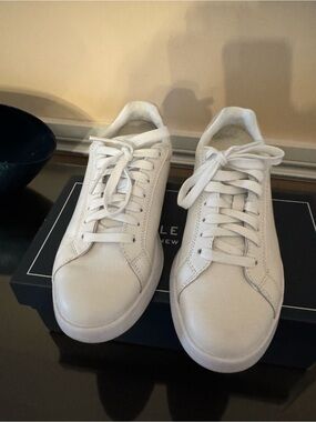 Cole Haan White Leather Tennis Sneakers